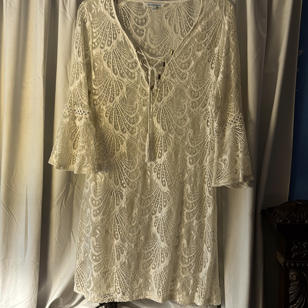 Blue island swimsuit cover